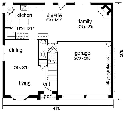 House Plan 88620 First Level Plan