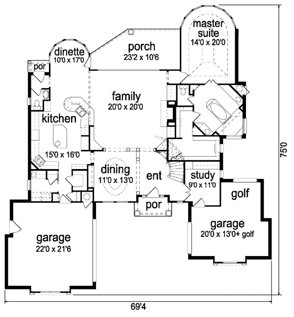 Florida Mediterranean Level One of Plan 88628