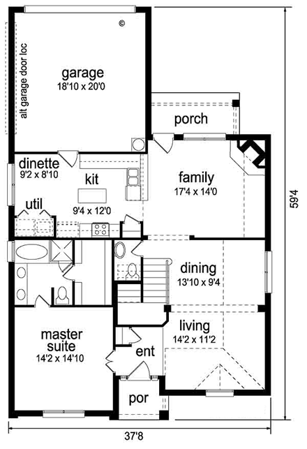 House Plan 88632 First Level Plan