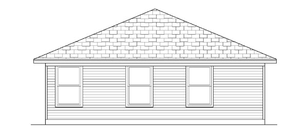 Traditional Rear Elevation of Plan 88633