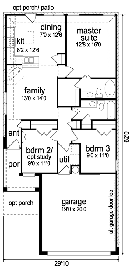 House Plan 88634 First Level Plan