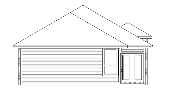 Traditional Rear Elevation of Plan 88635