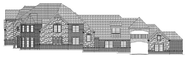 European Rear Elevation of Plan 88642