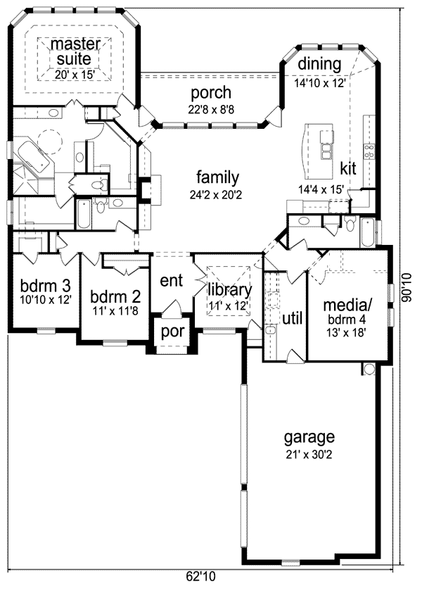 European Traditional Level One of Plan 88645