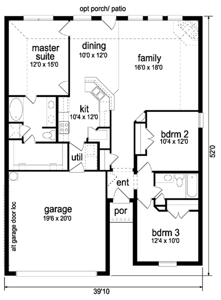 House Plan 88646 First Level Plan