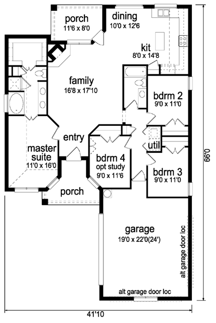 House Plan 88647 First Level Plan