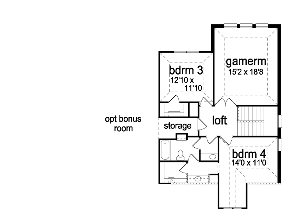 European Tudor Level Two of Plan 88660