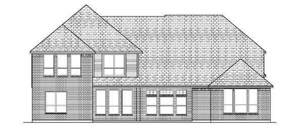 European Tudor Rear Elevation of Plan 88660