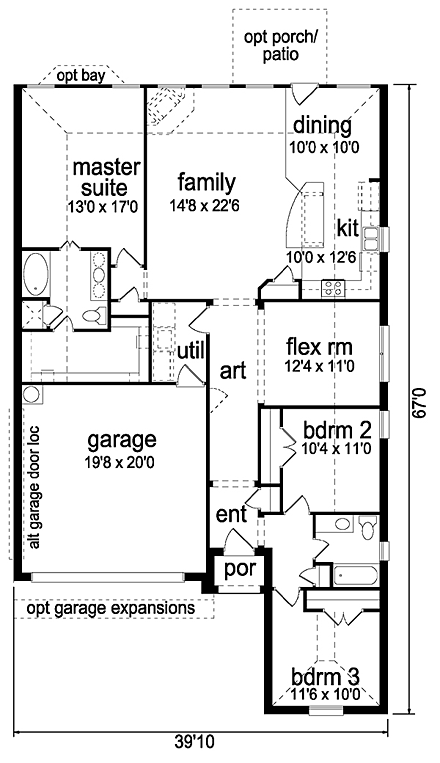 House Plan 88666 First Level Plan
