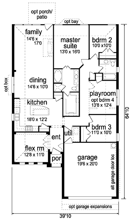 House Plan 88670 First Level Plan
