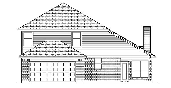 Traditional Rear Elevation of Plan 88681