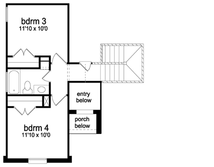 House Plan 88682 Second Level Plan