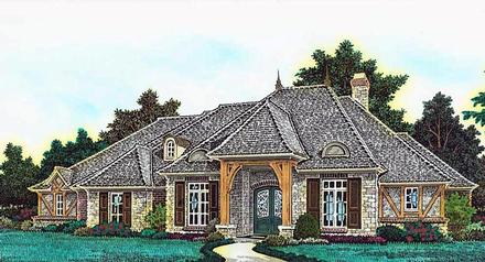 Country French Country Elevation of Plan 89401