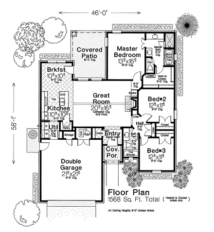 House Plan 89404 First Level Plan