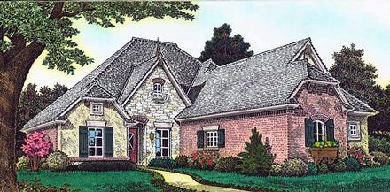 Country French Country Elevation of Plan 89405