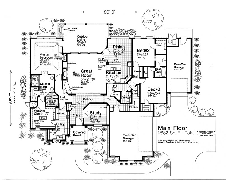 Craftsman French Country Level One of Plan 89410