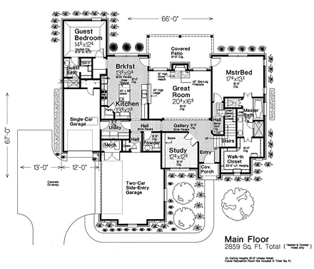 House Plan 89411 First Level Plan