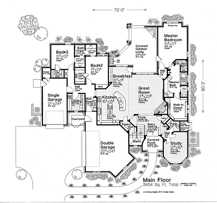 House Plan 89412 First Level Plan