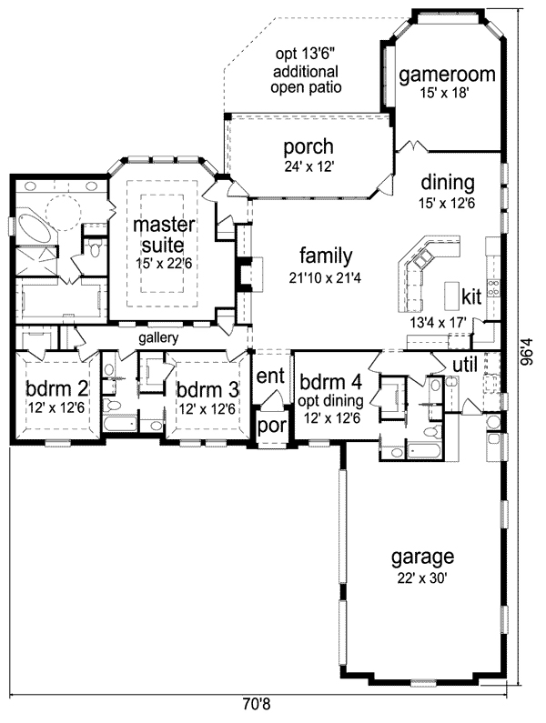 European Traditional Tudor Level One of Plan 89809