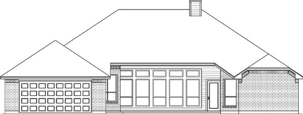 European Rear Elevation of Plan 89826