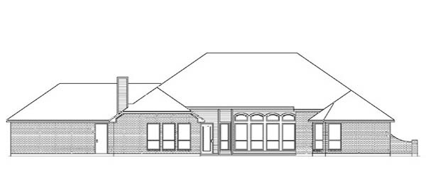 European Rear Elevation of Plan 89835