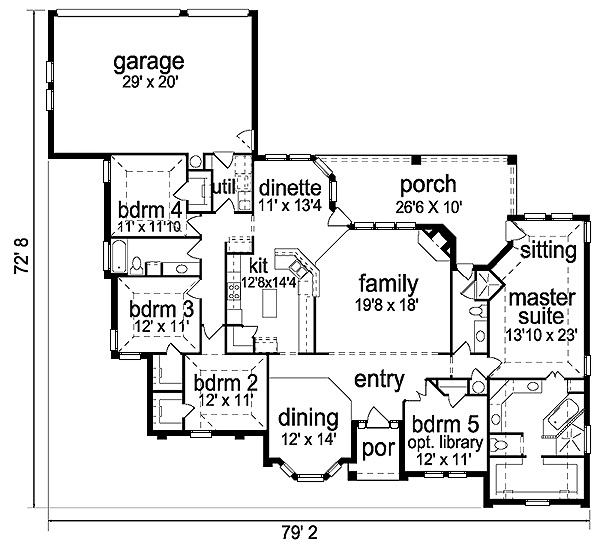 Traditional Level One of Plan 89849