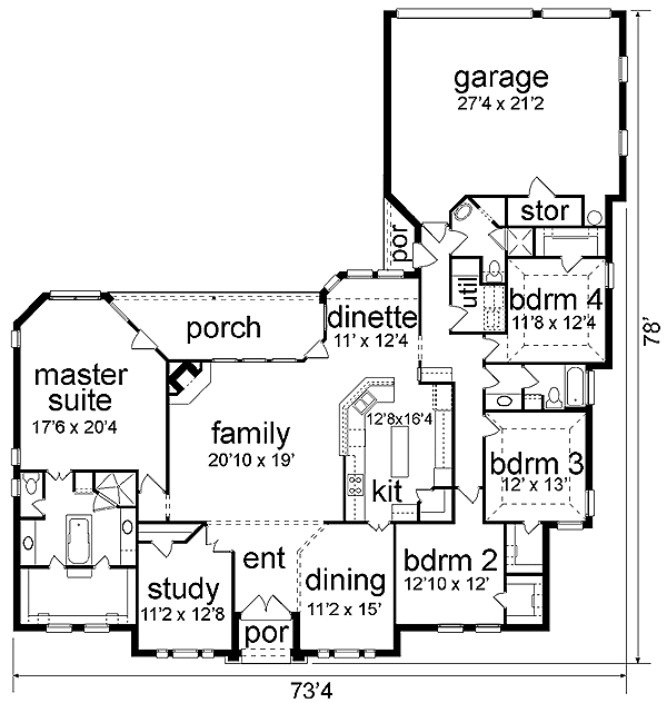 Colonial European Level One of Plan 89858