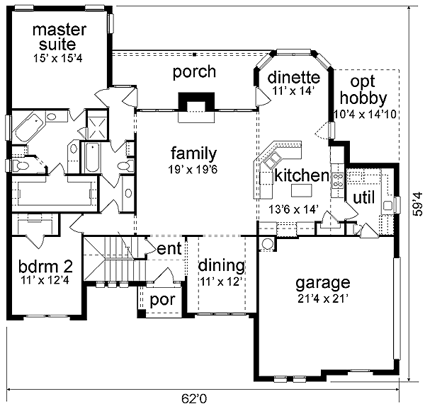 European Traditional Level One of Plan 89860