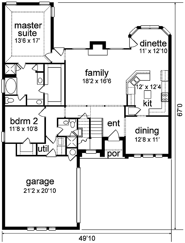 Colonial Traditional Level One of Plan 89861