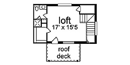 Contemporary Santa Fe Southwest Level Two of Plan 89866