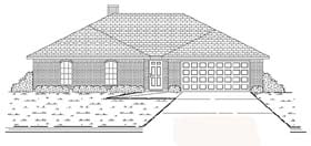 Narrow Lot One-Story Traditional Elevation of Plan 89876