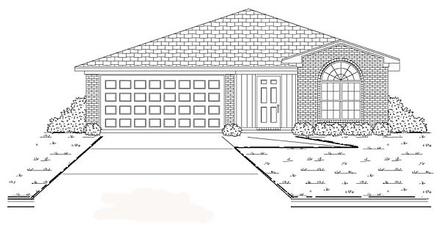 Narrow Lot One-Story Traditional Elevation of Plan 89879
