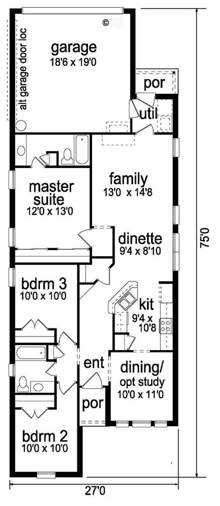 House Plan 89881 First Level Plan