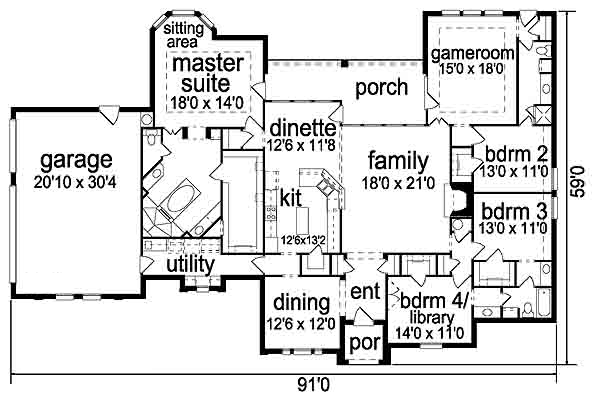 Traditional Level One of Plan 89898