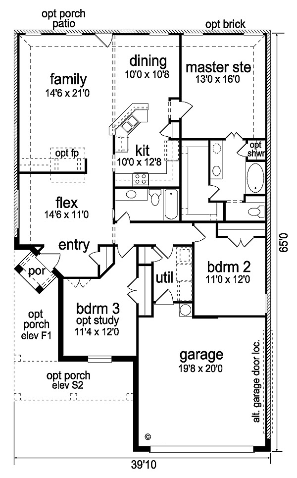 Country Craftsman Level One of Plan 89905