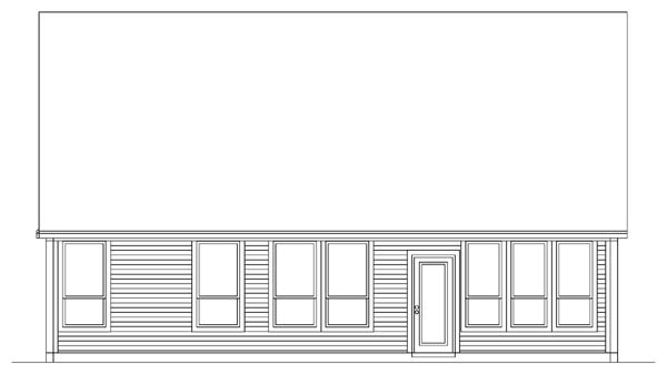 Country Craftsman Rear Elevation of Plan 89905