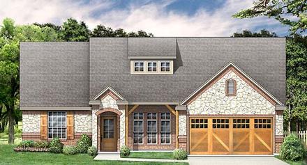 Country Traditional Elevation of Plan 89907