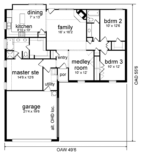 Traditional Level One of Plan 89921