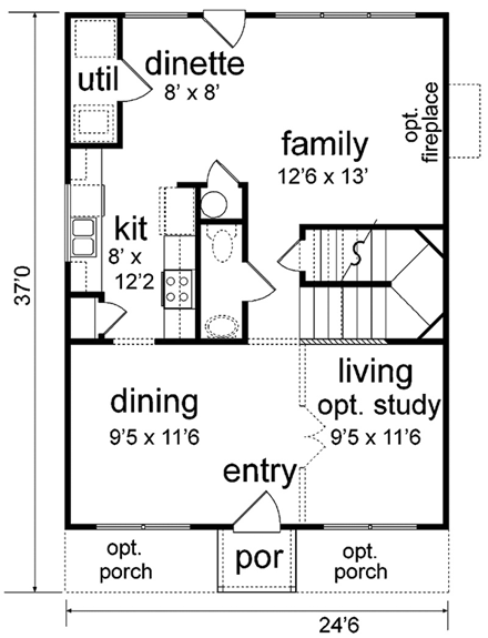 House Plan 89922 First Level Plan