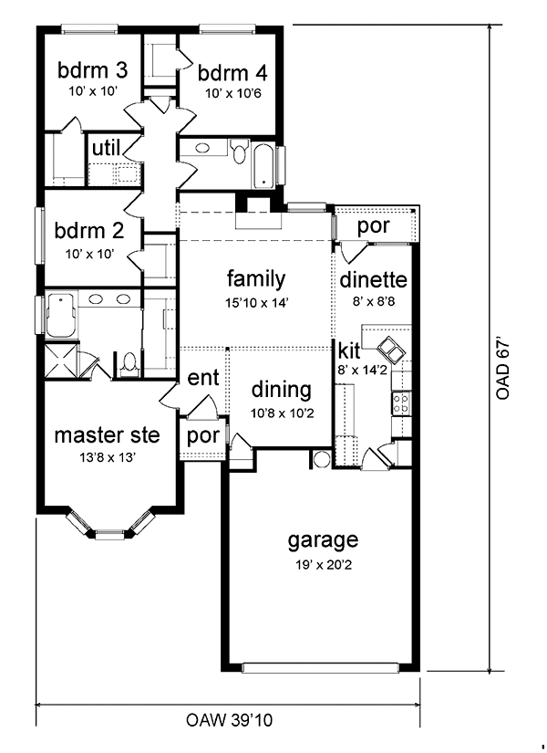 Traditional Level One of Plan 89923