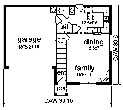 House Plan 89925 First Level Plan