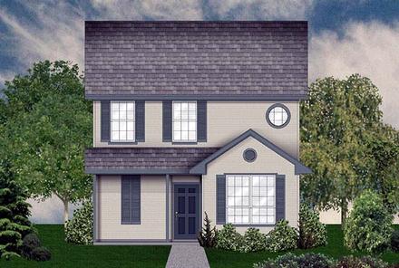 Country Narrow Lot Elevation of Plan 89930