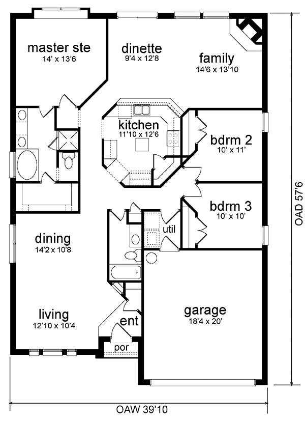 Traditional Level One of Plan 89934