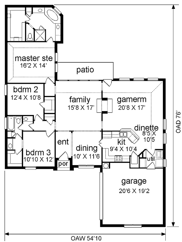 Traditional Level One of Plan 89943
