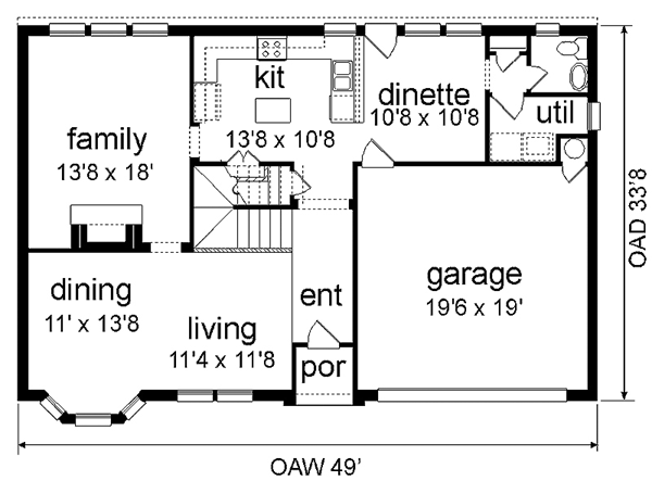 Traditional Level One of Plan 89955