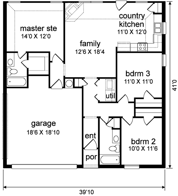 Traditional Level One of Plan 89967