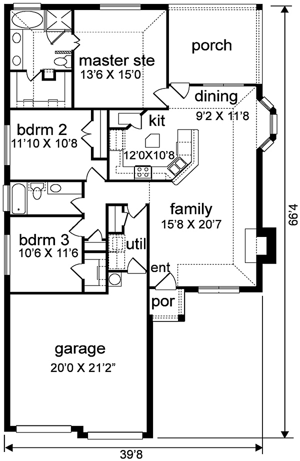 Traditional Level One of Plan 89975