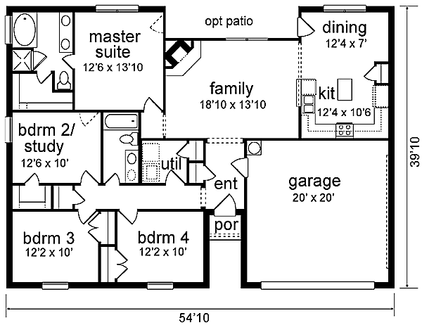 Traditional Level One of Plan 89980