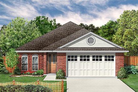 Narrow Lot Traditional Elevation of Plan 89982