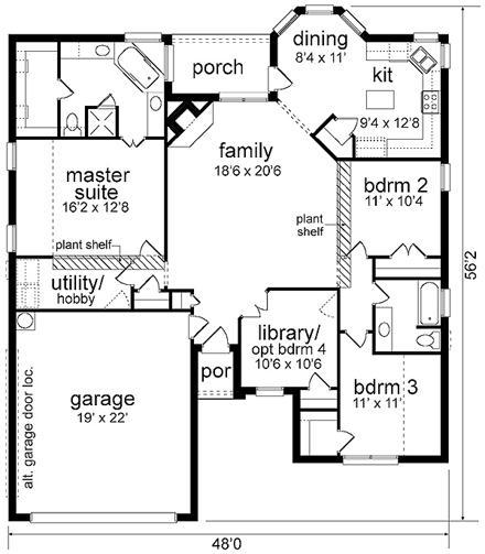 House Plan 89989 First Level Plan